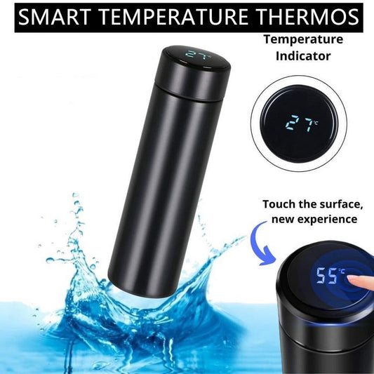 Water Bottle with LED Temperature Display, and light