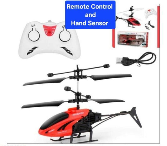 2 in 1 Remote Control Helicopter for kids. Remote + Sensor