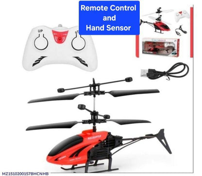 2 in 1 Remote Control Helicopter for kids. Remote + Sensor
