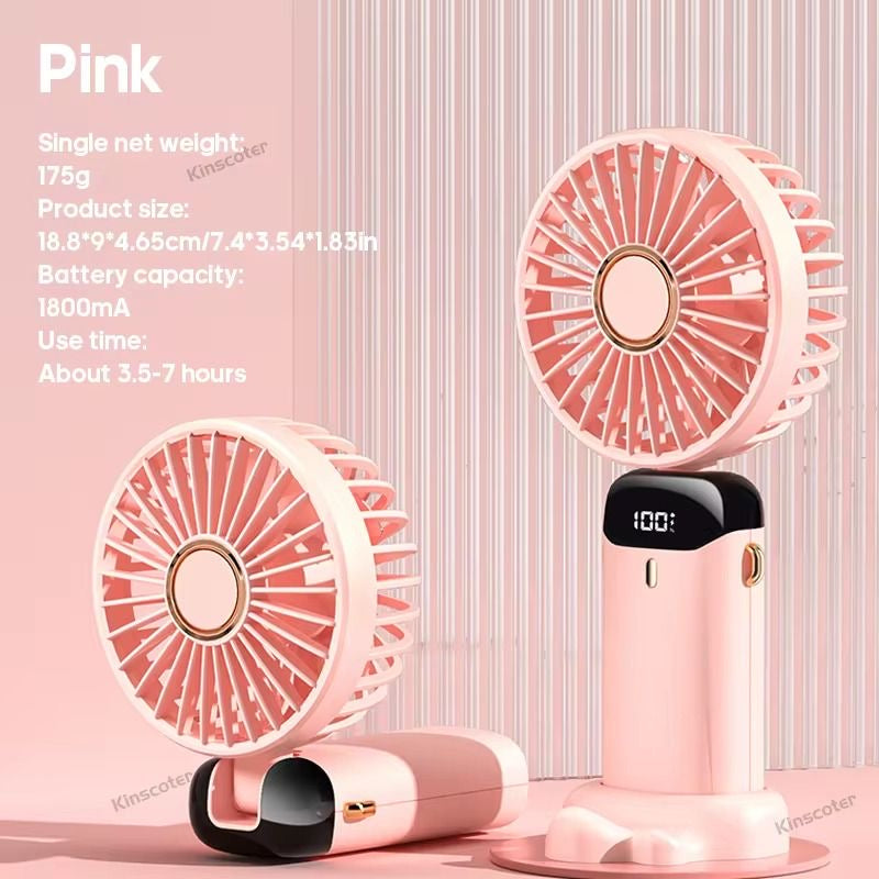 Mini portable hand held Fan with new design inspired by Charging timing
