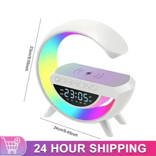 New BT 3401 & 15W Wireless Charger & Bluetooth Speaker with Alarm Clock