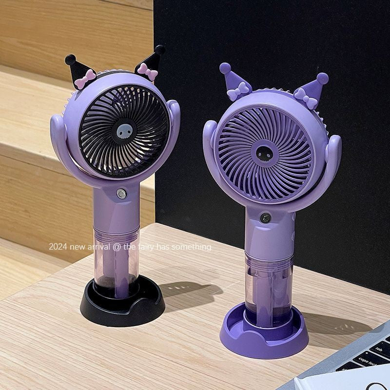 New Mini water mist  Portable Hand Held fan With Dual Function And high Battery Backup